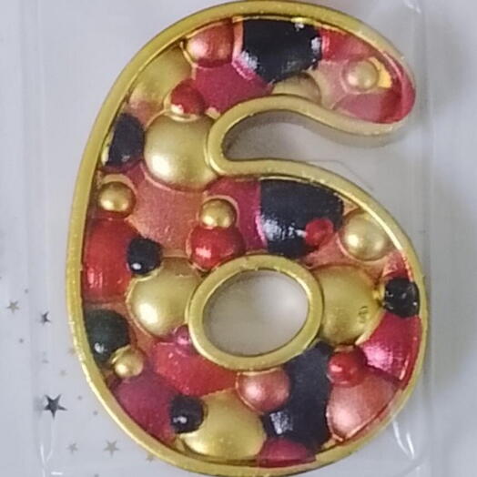 Свеча для торта " 6 "