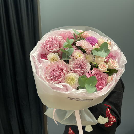 Сборный букет розовый 💕🌸