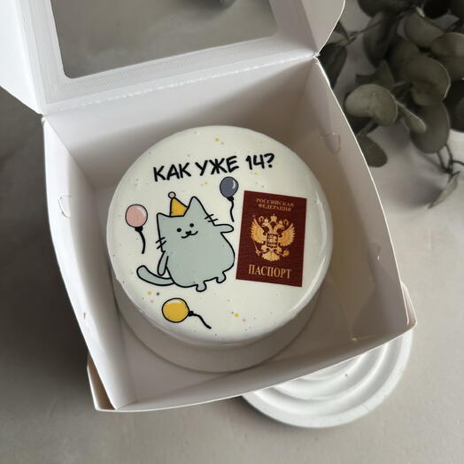 Бенто торт на 14 лет с паспортом