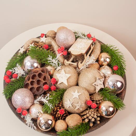 Настольная интерьерная композиция в рустикальном стиле