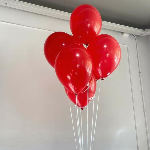 SET of 7 red balls