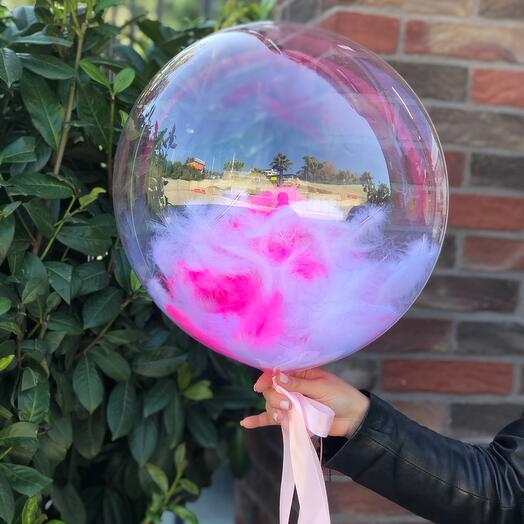 Большой шар «Баблс» с перьями