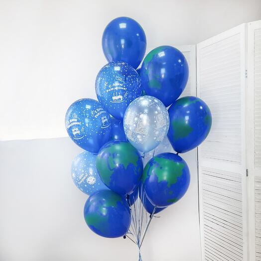 A set of balls "For a birthday!" 15 pcs
