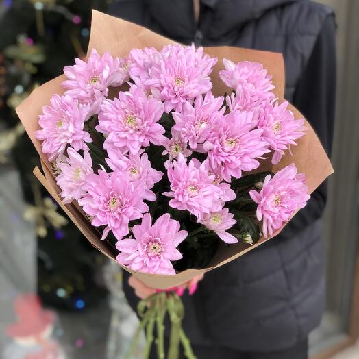 Monobooket de crisantemos rosados 💗