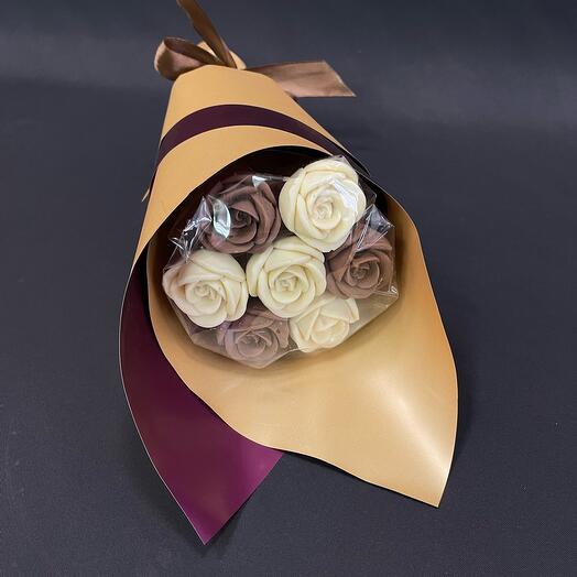 7 roses from Belgian chocolate