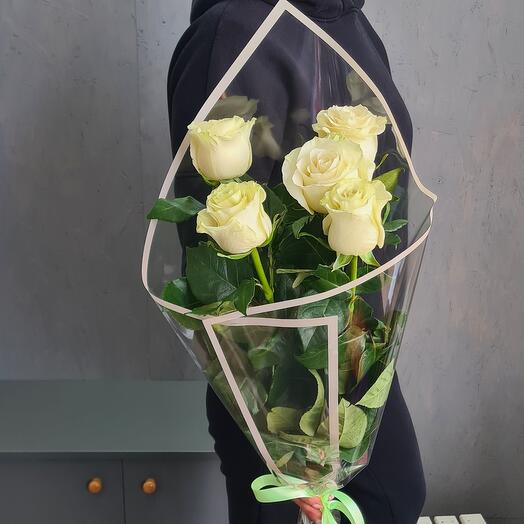 Rosas blancas 70 cm