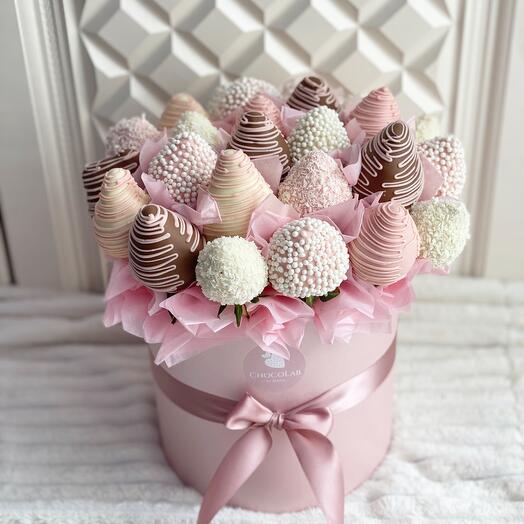 Ramo de fresas en chocolate belga