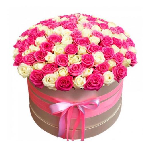 Premium Flower Box Of 101 Mixed Roses