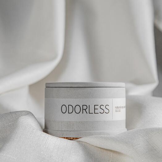 Свеча в гипсе ODORLESS GRAY, 100 мл