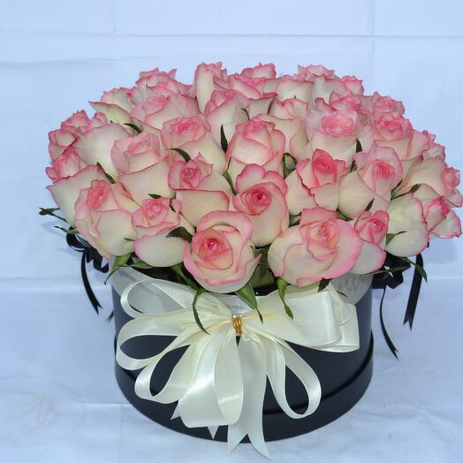 31 Double Pink Roses In Box