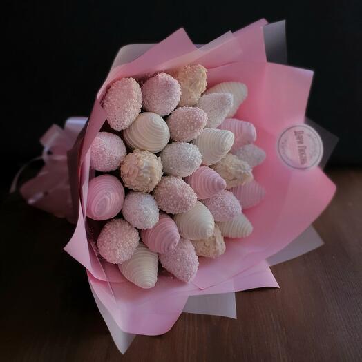 Розовый 💕 клубника в шоколаде. Клубничная мечта