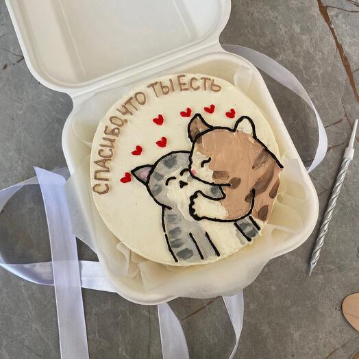 Бенто-торт 🎂 ваниль /клубника️