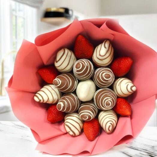 Ramo de fresas en chocolate italiano