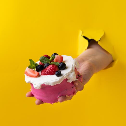 Черничный бенто торт