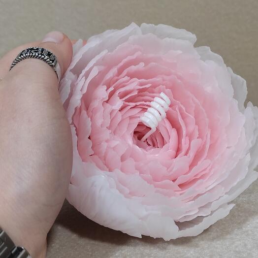 Пионовидная роза из пчелиного воска 💕