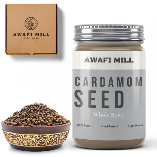 AWAFI MILL Cardomom Seeds | Naturally Sourced and Crafted - Bottle of 100 Gram