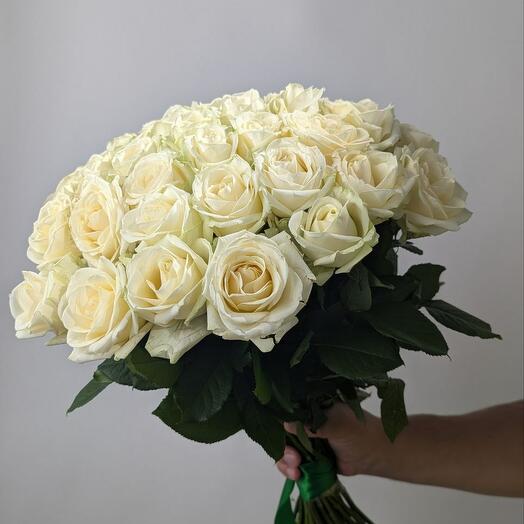White roses 41pcs 50cm
