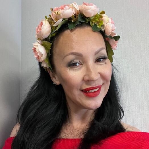 Цветочный обруч на голову