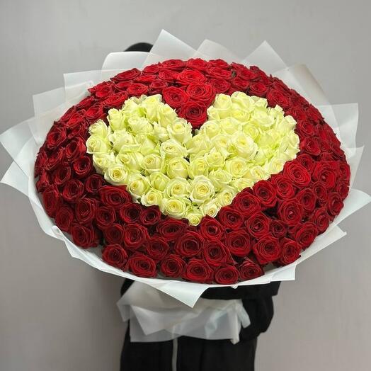 Букет &quot; сердца &quot; из 151 роз