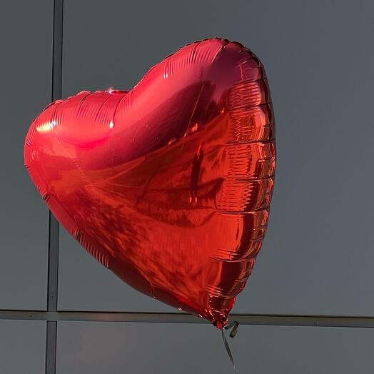 Corazón de globo de helio de aluminio