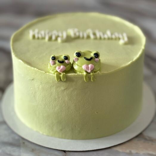Бенто-торт happy birthday с лягушками