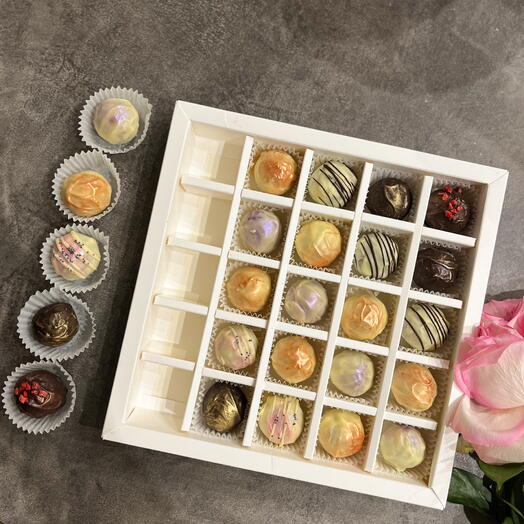 Шоколадные конфеты сырные 25 шт - сладкий подарок директору, руководителю, начальнику