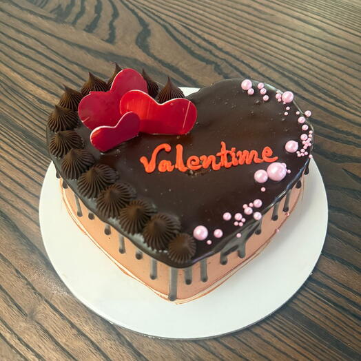 Valentine s Heart shape chocolate cake