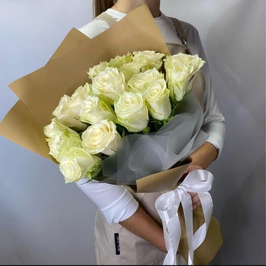 Букет из белая роза