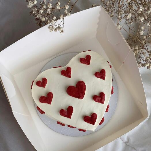 Бенто торт сердце с сердечками для любимого мужа, парня, девушки, мужчины, подруги,маме