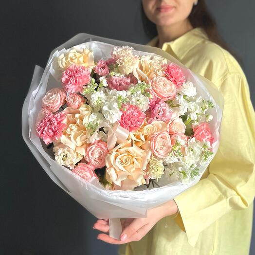 🌸Пышный букет в розовой гамме, SL 482