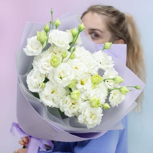 Букет из белой эустомы