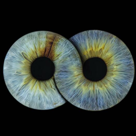 Электронный Сертификат на фото радужки глаза "Бесконечность" А3