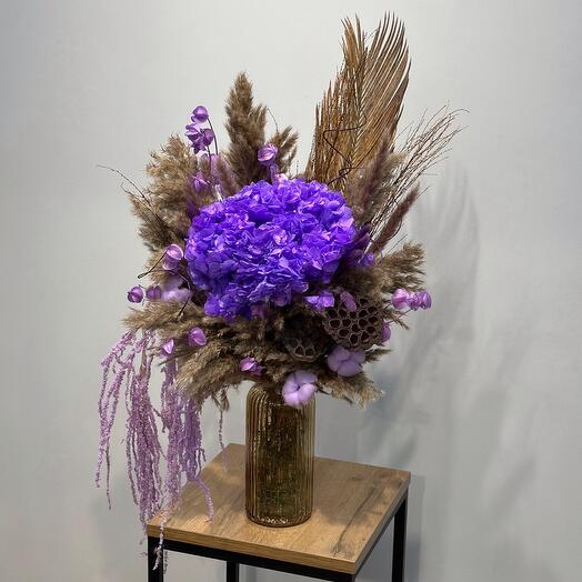 Интерьерная композиция из сухоцветов "Wisteria" (01070034)