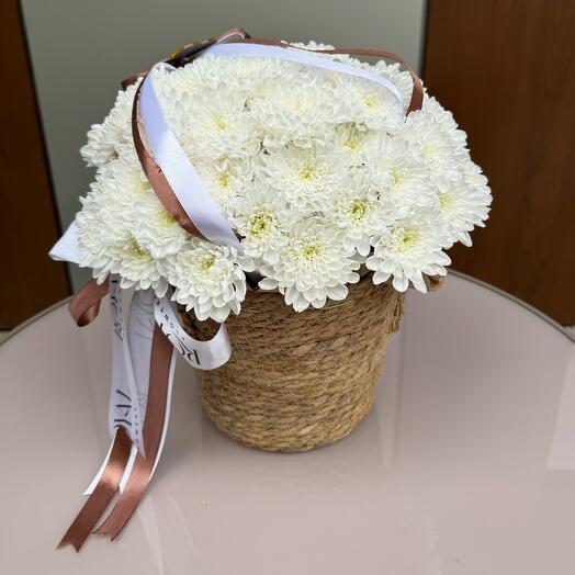 Ароматное кашпо S из хризантем