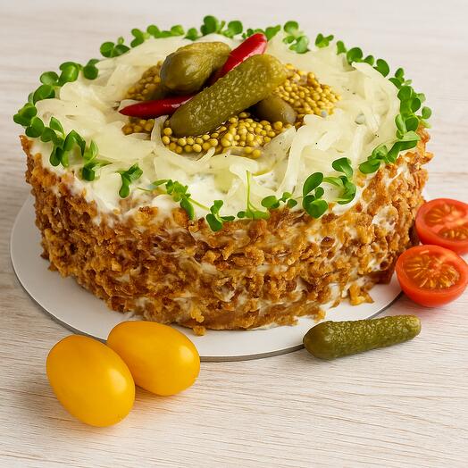Картофельный рёшти с беконом и хрустящим луком