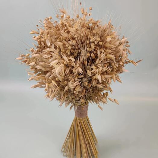 Букет из овса, пшеницы и льна А190-B113