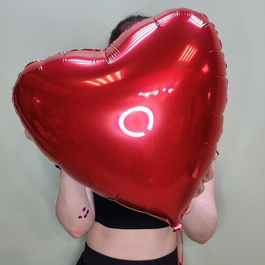 Шар сердце красный