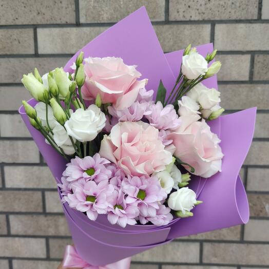 Букет с французскими розами💜