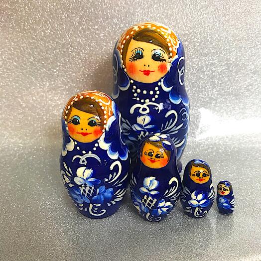 Матрёшка Белые узоры