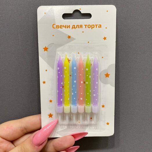 Свечи для торта 6шт 🎂