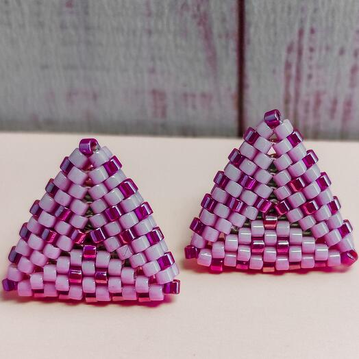 Серьги треугольники большие