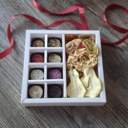 Набор сладостей без сахара, финиковые конфеты и фруктовые чипсы, для любимых