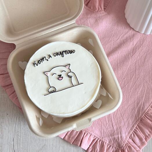 Бенто торт Кот, я скучаю