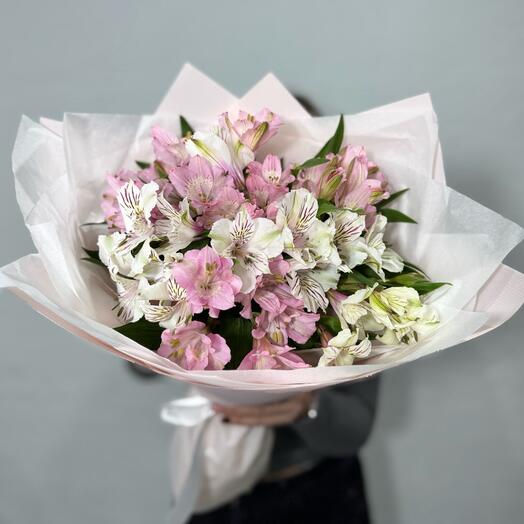 Моно букет из Микса Альстромерий🌸