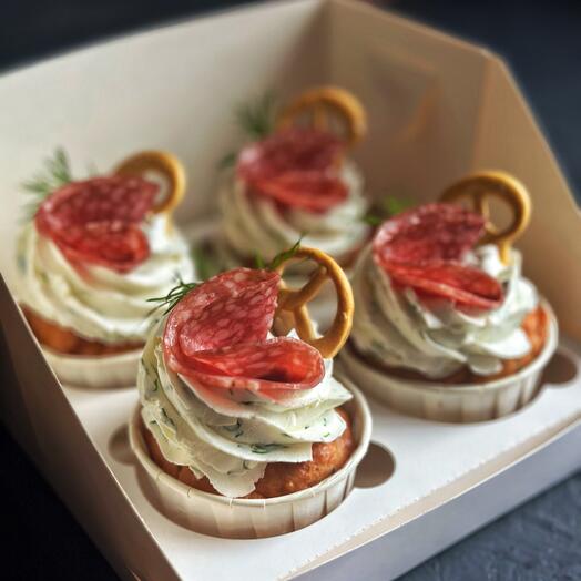 Закусочные капкейки в подарок папе