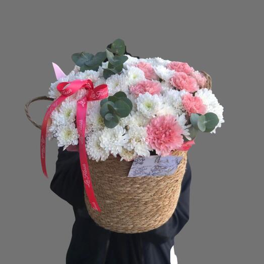 Корзина «Розовый сад»