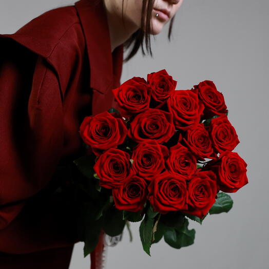 Монобукет из красных роз