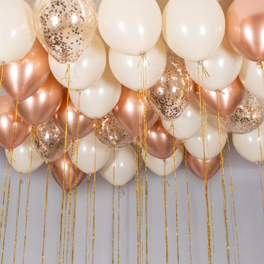 Набор гелиевых шаров с дождиком «Нежный прованс»