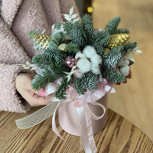 Caja de flores navideña 2