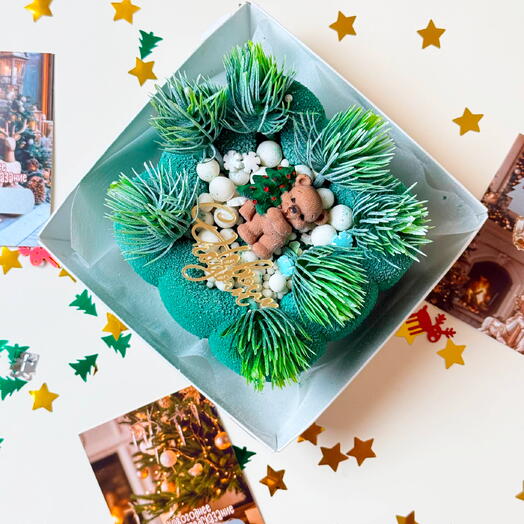 Бенто торт новогодний муссовый